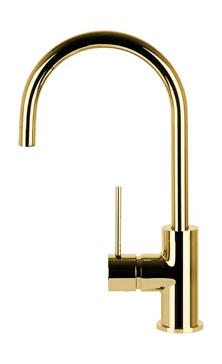 Змішувач для кухні Corsan Lugo gold з рухомим носиком CMB7522GL Золотий - фото 1
