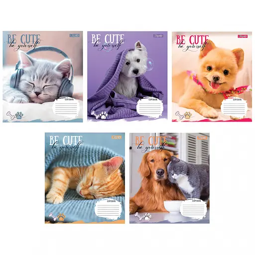 Тетради ученические 18 листов линия 1B Be cute, 25 шт. в упаковке