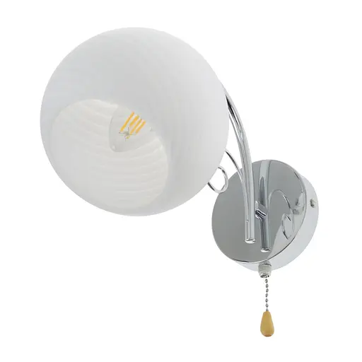 Бра Brille LK-652W/1 E27 CH настенное накладное в спальню