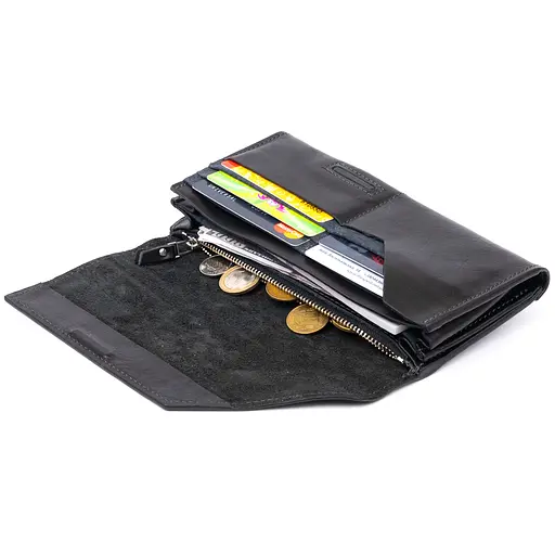 Кожаный портмоне Grande Pelle 20х10х2.5 см acs0015922 - фото 4