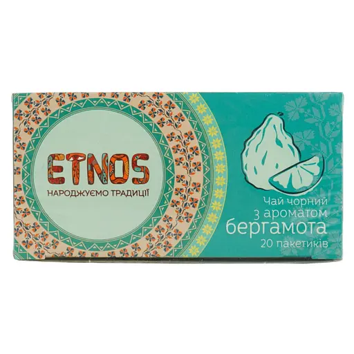 Чай чорний Etnos байховий дрібний з ароматом бергамота 30 г (20 шт. x 1.5 г) - фото 2