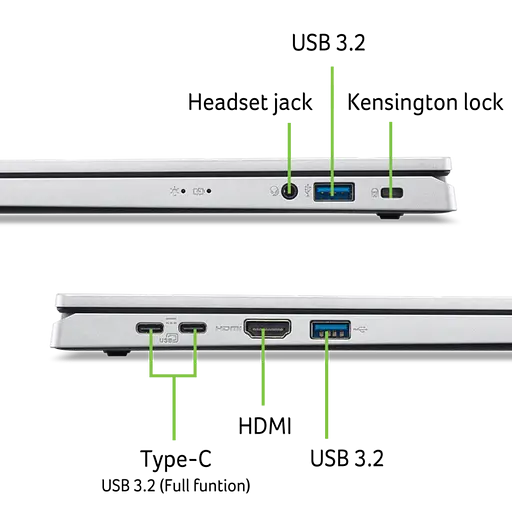 Ноутбук Acer Aspire Go 15 AG15-32P-C3S4 (NX.J8XEU.002) Pure Silver - фото 8