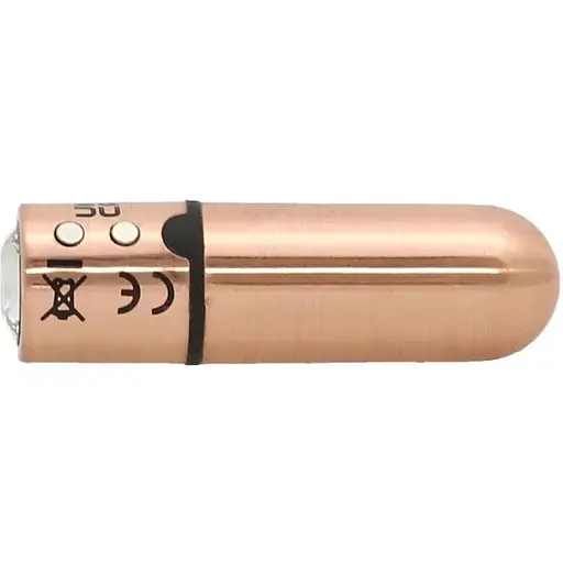 Вибропуля PowerBullet First-Class Bullet 2.5″ with Key Chain Pouch Rose Gold 9 режимов вибрации - фото 3