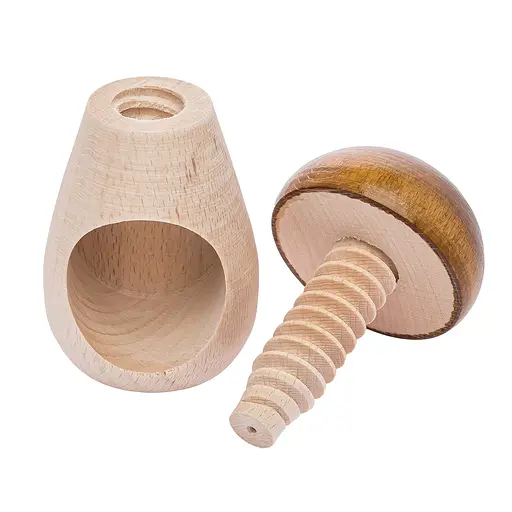 Винтовой деревянный орехокол «Гриб» с коричневой шапкой, Woodly 85953 - фото 7