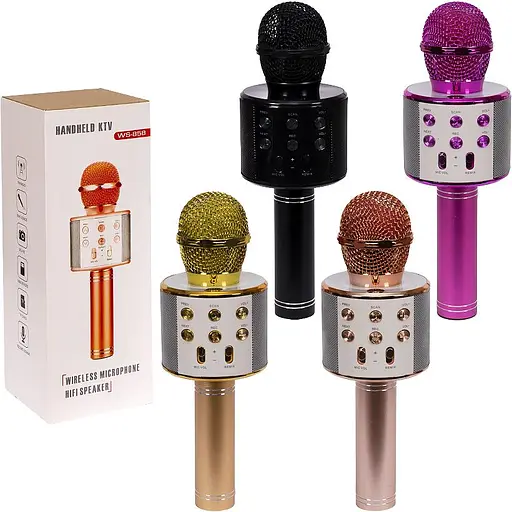 Микрофон беспроводной караоке Bluetooth, WS-858 - фото 2