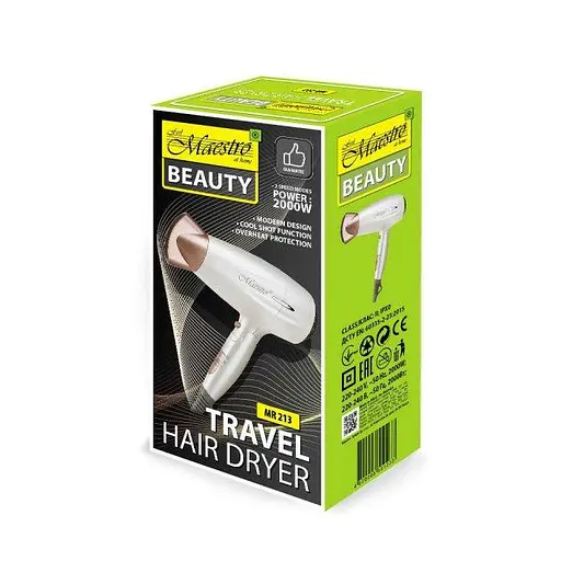 Фен для сушіння та укладання волосся Maestro MR-213 з концентратором - фото 2