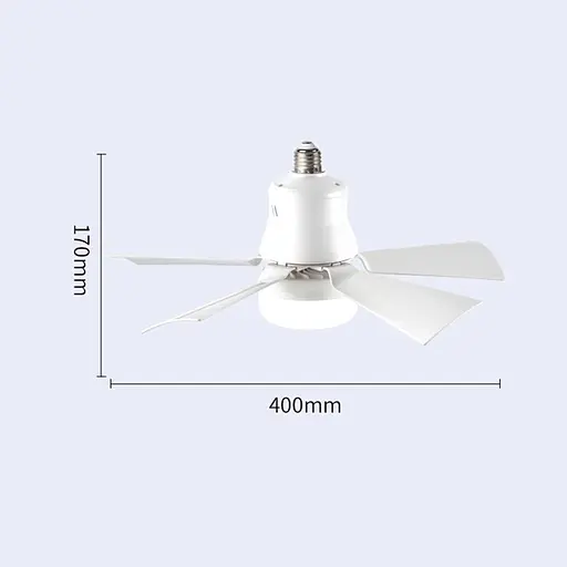 Съемный потолочный вентилятор с разъемом E27, пультом дистанционного управления, 3-цветный - фото 6