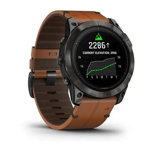 Смарт-часы Garmin Epix Pro 2 Sapphire 51 mm Carbon G. DLC Tit. with Chestnut L. Band (010-02804-30) - фото 5