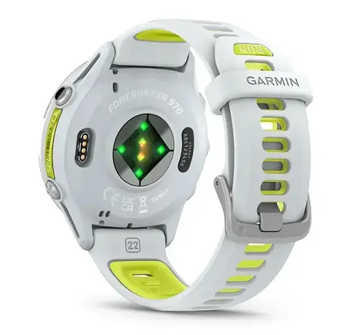 Смарт-годинник Garmin Forerunner 970 Whitestone Titanium with Whitestone/Translucent Amp Yellow Silicone with Silver Buckle (010-02969-61) - фото 7