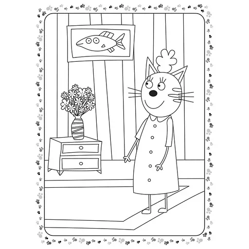 Раскраска для детей Три кота Игра в доктора 1163011 цветной штрих - фото 3