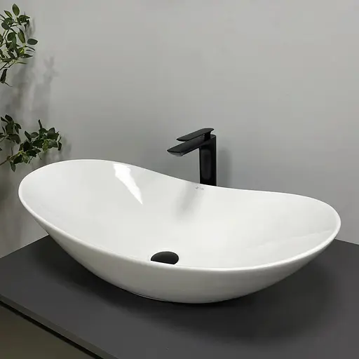 Умивальник VBI Turin L white накладний VBI-011512, Білий - фото 1