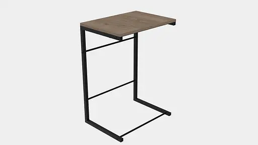 Столик Терри Ferrum-decor 650x440x330 Черный металл ДСП Дуб Сонома Трюфель 16 мм (FRD-104652) - фото 2