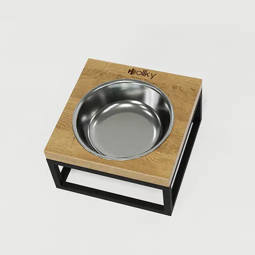 Hollky Base Solo S — миска на підставці для котів і маленьких собак (1 × 0,45 л) - фото 5
