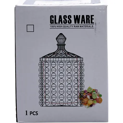 Конфета Yiwu из хрустального стекла Crystal Imperial со стеклянной крышкой 15 см HP-4-103 - фото 3