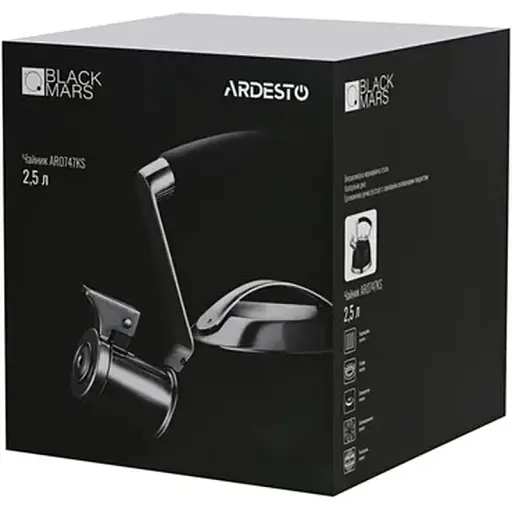 Чайник Ardesto Black Mars 2.5 л черный н/с AR0747KS - фото 3
