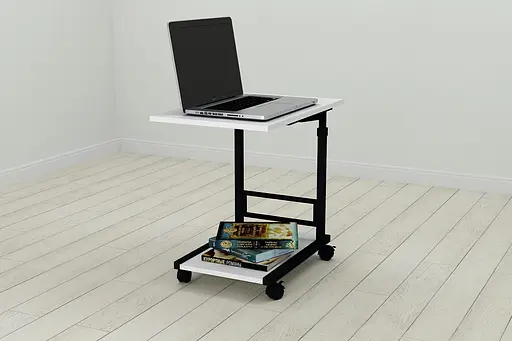 Стіл приставний Ferrum-decor Френу 62x40x60 метал Чорний ДСП Білий 16мм (FRD-102505) - фото 4