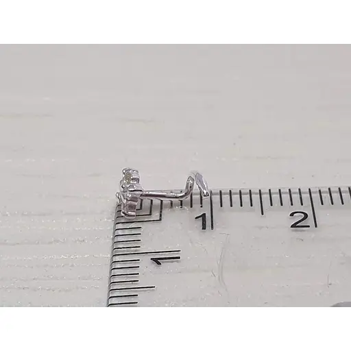 Срібна сережка-пірсинг в ніс Dear. 1041.2С Шампань - фото 4