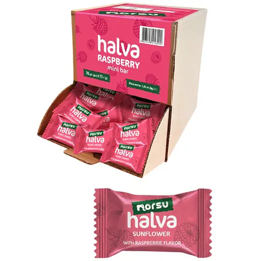 Халва подсолнечная Norsu с ароматом малины шоубокс 1.05 кг