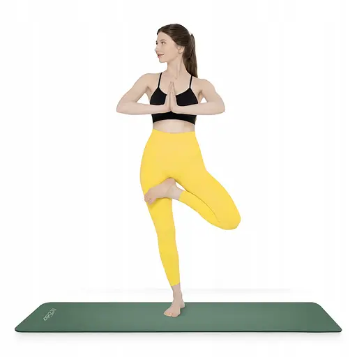 Коврик (мат) спортивный 4FIZJO NBR 180 x 60 x 1.5 см для йоги и фитнеса Navy Green (P-5905973406727) - фото 5