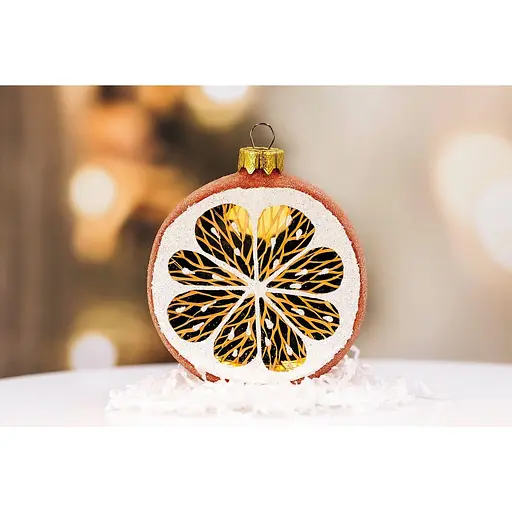 Ялинкова прикраса Різдвяні історії Апельсин скло (4820001046281) - фото 5