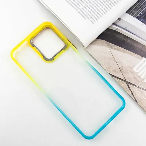 Чехол Epik TPU+PC Fresh sip series для Xiaomi Redmi 12 Бирюзовый / Оранжевый - фото 2