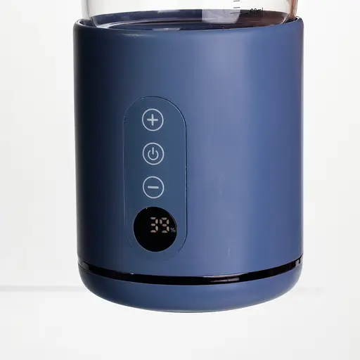 Пляшка з підігрівом для дитячого харчування та напоїв 300 мл з акумулятором підігрівач термос для дитячого харчування Синій Yiwu HW01BL - фото 7