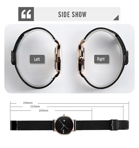 Оригінальний чоловічий годинники Skmei 9183 Tiger Black black - фото 6