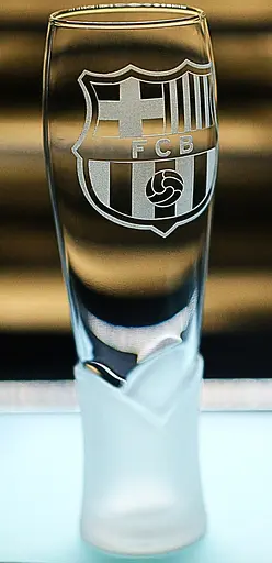 Пивний келих крафтовий 440 мл Barcelona з гравіюванням подарунок для фаната ФК Барселона футбольний кухоль - фото 2