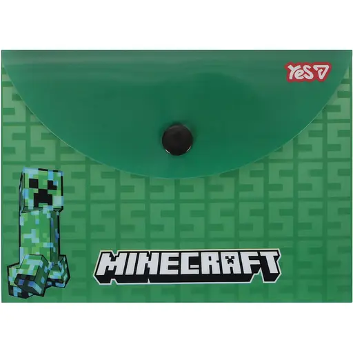 Папка-конверт Yes Minecraft Creeper B7 на кнопке (492346)