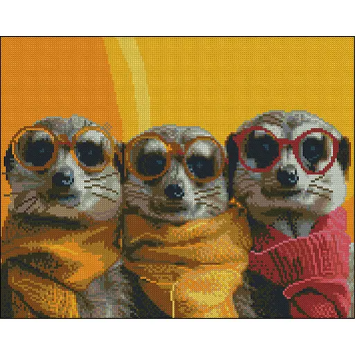 Алмазная мозаика Strateg ПРЕМИУМ Веселая команда без подрамника размером 40х50 см (ZAV4050-16) - фото 1