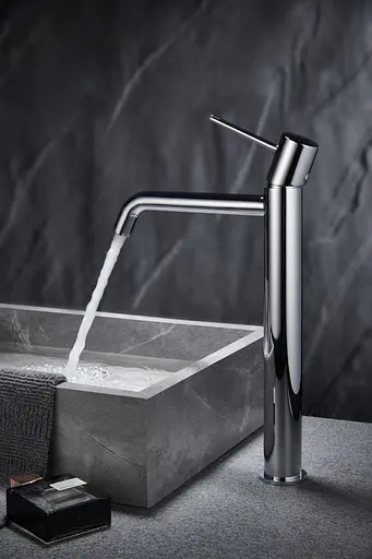 Смеситель для умывальника Imex Monza высокий хром BDM039-3 Хром - фото 2