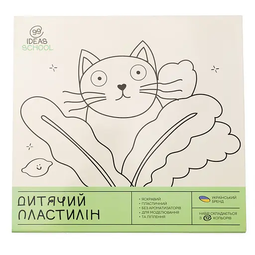 Пластилин 12 цветов, 192 грамм, стек, Увлечения, 99IDEAS