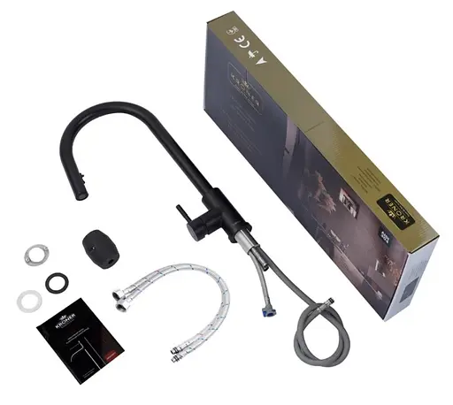 Змішувач для кухні з висувним виливом Kroner KRP Edelstahl Klassisch - SCH03915 (CV032282) - фото 9