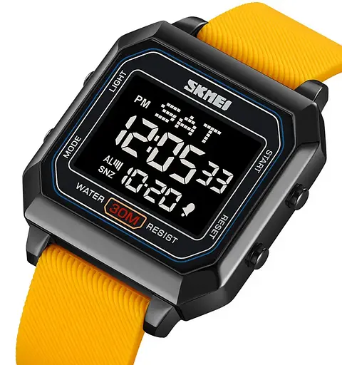 Годинник чоловічий спортивний наручний Skmei 2150 Жовтий - фото 3