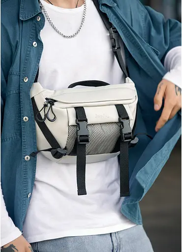 Чоловіча поясна сумка бананка Sambag 38х21 см sum0022764 - фото 6