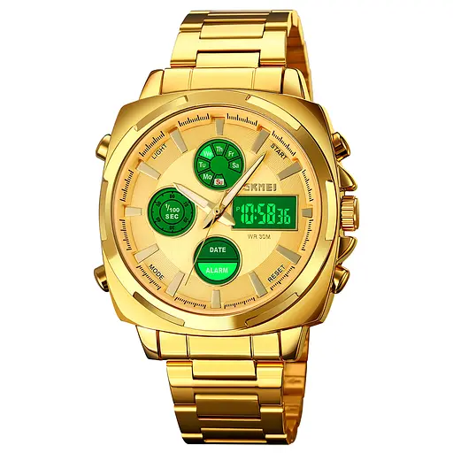 Наручний годинник чоловічий 1673GDGD Gold-Gold Skmei acs0030634 - фото 3