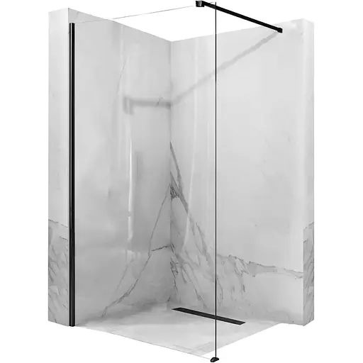Душова стінка Rea Aero 120 black mat REA-K6599, універсальні - фото 1