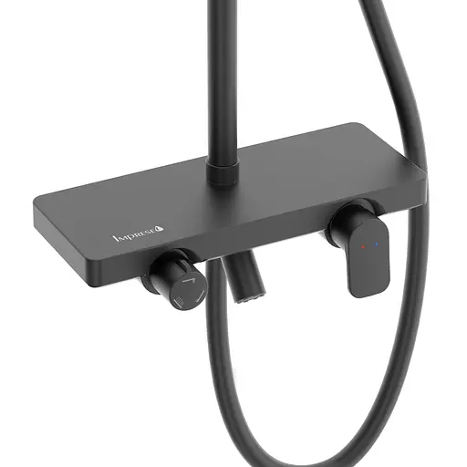 Душова система Imprese Modus D верхній душ d250 мм black matt t030B08210SQ, Чорний матовий - фото 3