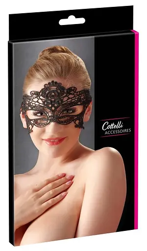 Мереживна маска Cottelli Accessoires чорний - фото 3