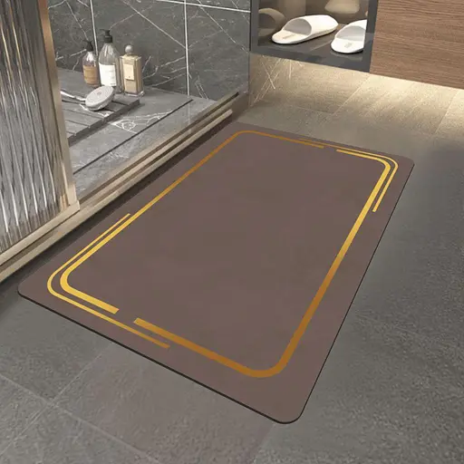 Суперпоглощающий Диатомитовый Коврик Aquarius для ванной 50 х 80 см Коричневый Мрамор