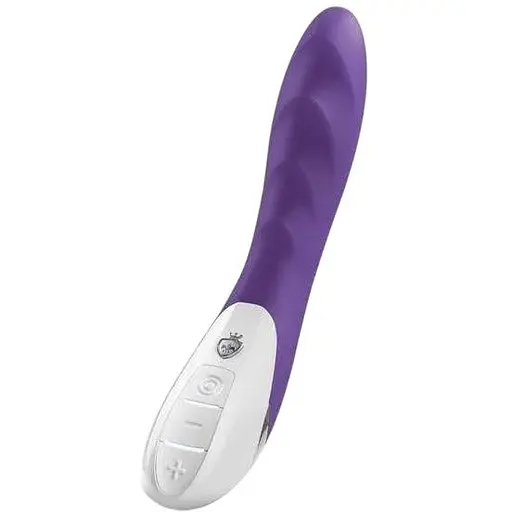 Мощный вибратор Mystim Sassy Simon Purple с двумя моторами и стимулирующим рельефом