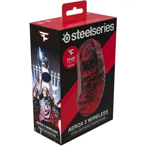 Миша комп'ютерна SteelSeries Aerox 3 Wireless Faze Clan Edition Red Black (62609) - фото 3