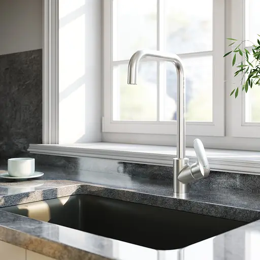 Смеситель для кухни Am.Pm Like G-подобный излив сатин F8006011 Хром матовый - фото 2