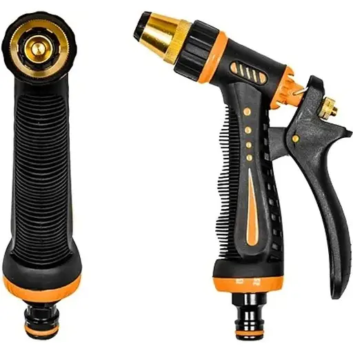 Пистолет Bradas для полива латунь-цинк ZEBRA регулируемый BLACK LINE ECO-7205 - фото 1