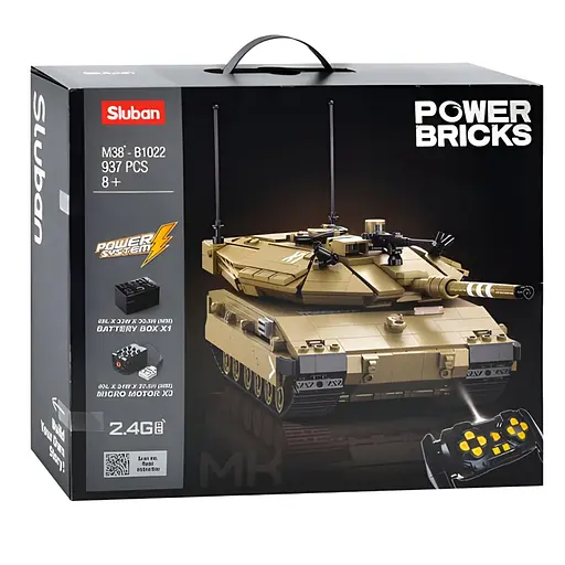 Конструктор танк Sluban Power Bricks із радіокеруванням на 937 деталей (M38-B1021) - фото 4