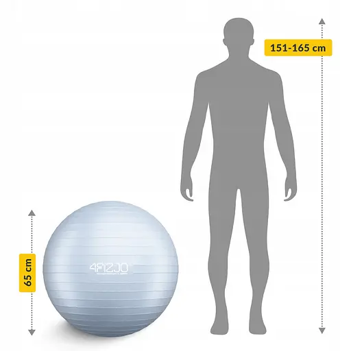 М'яч для фітнесу (фітбол) 4FIZJO 65 см Anti-Burst Grey (P-5905973404785) - фото 11
