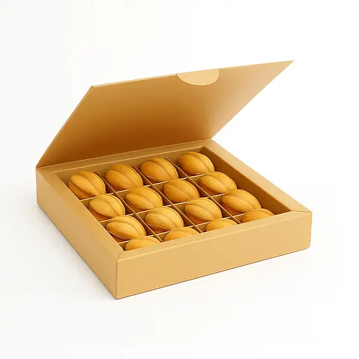 Набор из 5 коробок крафт для 16 конфет, орешков, макаронс, зефира и тарталеток с ячейками 185×185×35 мм подарочная упаковка, Vals Крафт 87907 - фото 8