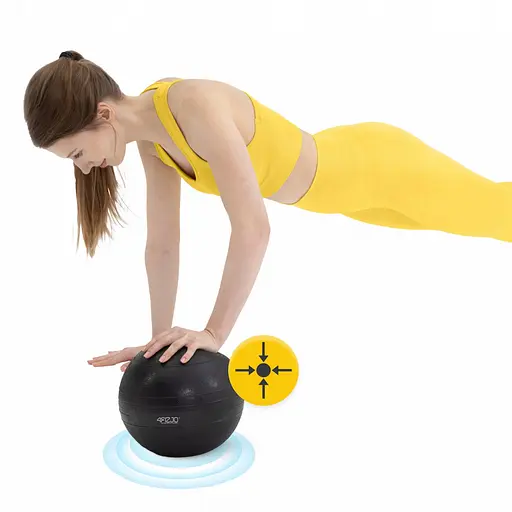 Слембол (медичний м'яч) для кросфіту 4FIZJO Slam Ball 5 кг Black (P-5907739315427) - фото 14