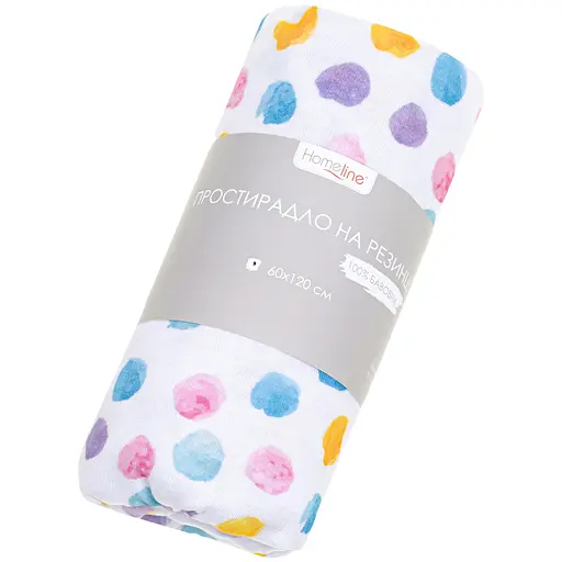 Простирадло дитяче  Home Line Акварелька на резинці 60х120 см  біле (196957)