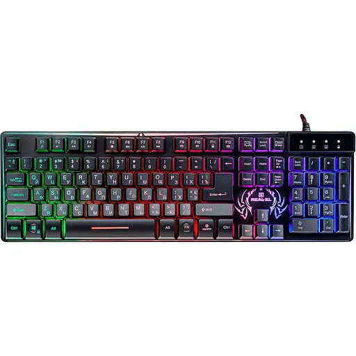Клавіатура Real-El Comfort 7090 Backlit Black EL123100031 (128767)